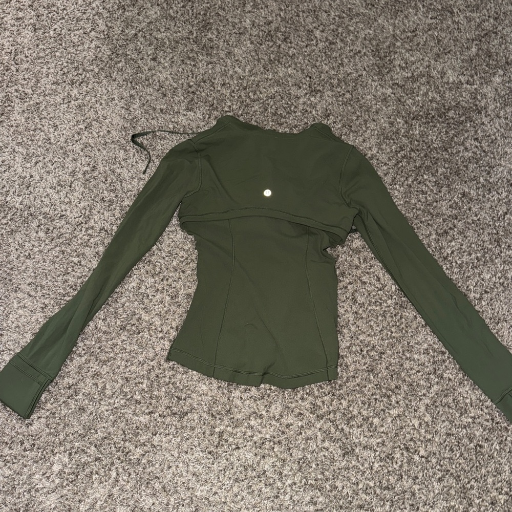 Lululemon Athletica Forest Green Long Sleeve Top